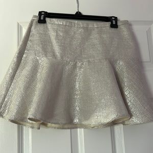 Metallic mini skirt